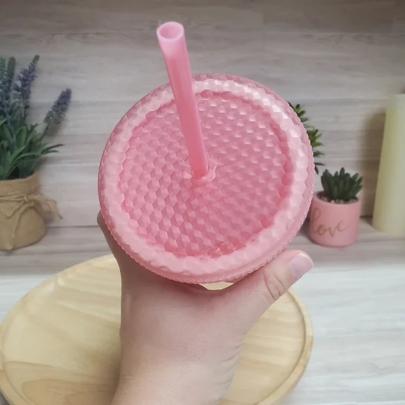 Starbucks Soft Touch Valentine’s Day Light Pink Lemonade Jelly Studded Tumbler - Picture 3 of 7